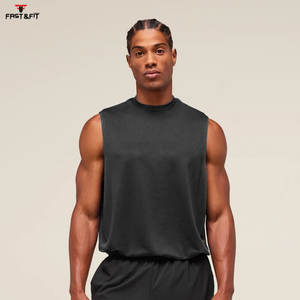 Débardeur 100% coton de haute qualité pour hommes pour les entraînements décontracté Fitness Singlet Bodybuilding Top sans manches - Product Image 5