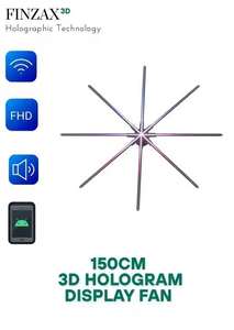 พัดลมโฮโลแกรม150ซม. สำหรับการค้าเครื่องแสดงผลแบบ3D ปริมาณการใช้งานในร่มกลางแจ้งปริมาณงานเยอะ - Product Image 2