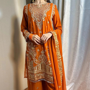 Women's Ready-to-Wear Embroidered Pakistani Salwar Kameez Suit for Parties Eid Festival Custom OEM Design Wholesale Muslim - Product Image 1