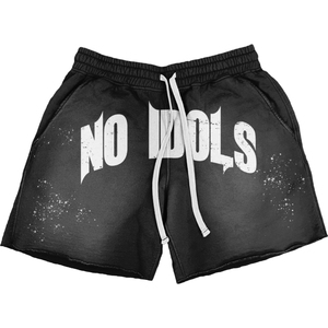 Short de sport de gymnastique avec logo brodé personnalisé Short d'été décontracté uni pour hommes Short de plage délavé à l'acide - Product Image 3