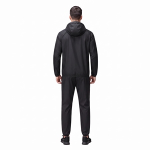 Traje de Sauna Unisex para Adultos, de Poliéster/Nailon, Talla Grande, Resistente al Viento, Ecológico, Elástico en Cuatro Direcciones, Chaqueta con Capucha y Pantalones para Ejercicio - Product Image 5