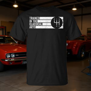 T-Shirt Promozionale con Stampa 'Classical Arts Trained 4 Speed Manual Transmission' - Product Image 3