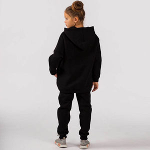 Conjunto Deportivo Ligero de Forro Polar Transpirable con Patrón Sólido para Niños, Sudadera con Capucha Deportiva, Conjunto de Ropa para Bebé Niño - Product Image 3