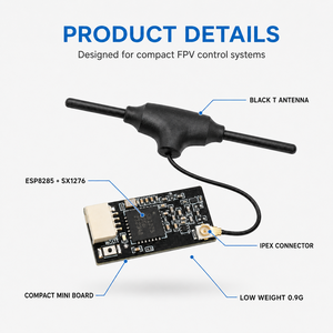 Receptor ExpressLRS ELRS 433MHz Mini FPV con Antena IPEX de 100mW ESP8285 SX1276 para Dron RC Quadcopter - Product Image 4