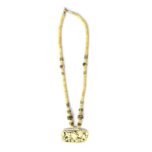 Collar de Cuentas de Hueso Artesanal Indio, Joyería Étnica Contemporánea y Elegante, Accesorio de Moda para Fiestas y Bodas, Precio al por Mayor - Product Image 1