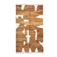 Tapis marocain de conception intérieure sur mesure Tapis fait à la main Tapis en laine brune Tapis berbère tufté de haute qualité Tapis au design moderne