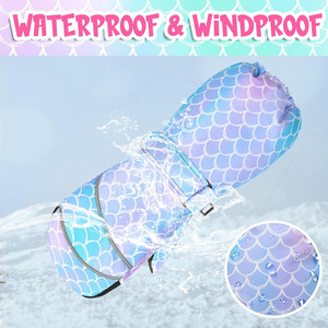 Fabricante de fábrica Guantes antideslizantes para esquí en la nieve Manoplas impermeables de invierno Guantes de cuero cálidos a la venta - Product Image 3