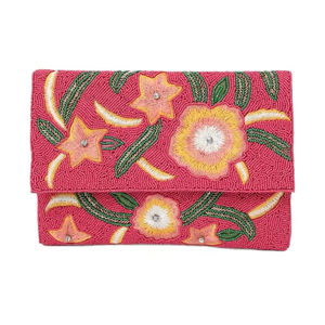 Fait à la main perlé fleur feuille broderie sac à bandoulière mignon fantaisie à la mode élégant haut à la mode dernier de l'inde - Product Image 1