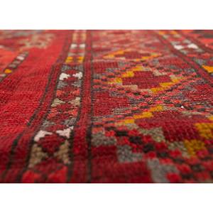 Alfombra Kiaan Grande de Lana Anudada a Mano, Roja y Naranja, con Diseño Geométrico Abstracto Rectangular para Entrada, Pasillo o Recibidor - Product Image 3