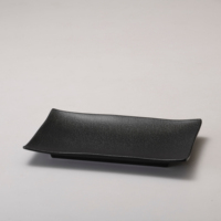Assiette à dîner en mélamine simple et élégante, couleur personnalisable, assiette rectangulaire pour restaurant, barbecue et sushis japonais