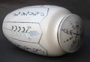White Handmade Cremation <b>Urn</b> <b>for</b> Human <b>Ashes</b> <b>for</b> Large Personalized Funeral Burial <b>for</b> <b>Ashes</b> Handcrafted <b>for</b> <b>Dogs</b> <b>Ashes</b> - Product Image 4