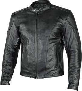 2024 OEM Service Chaquetas de cuero Hombres Color negro Hombres Chaqueta de cuero Producto de manga completa Chaqueta de cuero para hombres - Product Image 5