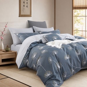 Ensemble de literie en coton Serene Dandelion, bleu ardoise et or, pour B&B, livraison directe UE, 3 pièces, stock Pologne - Product Image 5
