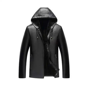 Chaqueta de Cuero Vacuno para Hombre, de Alta Calidad, Ecológica, Transpirable, para Invierno, con Cuello Alto, Diseño Personalizado, Estilo Casual - Product Image 1
