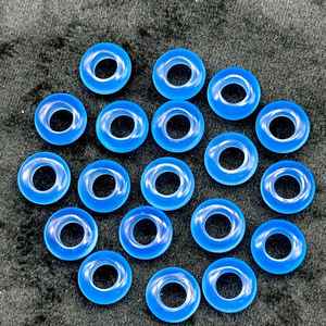 หินคาลเซโดนีสีน้ำเงินธรรมชาติ รูปโดนัท ขนาด 12 มม. หินบำบัด - Product Image 6