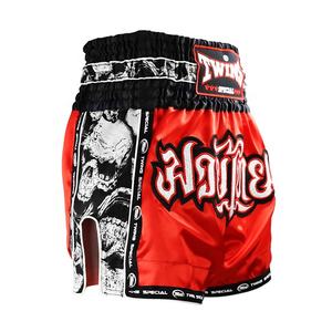 กางเกงมวยไทยคู่แฝดคุณภาพสูง ผ้าซาติน เอวยืดหยุ่นสบาย รับสกรีนโลโก้ สำหรับศิลปะการต่อสู้ มวยไทย คิกบ็อกซิ่ง ซ้อม และฟิตเนส - Product Image 5