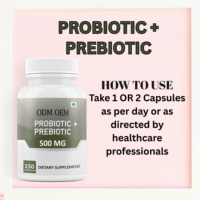 Compléments alimentaires à base de probiotiques Lactobacillus pour la santé intestinale, marque privée, 150 capsules prébiotiques à base de plantes, soutien immunitaire, usage adulte, ODM