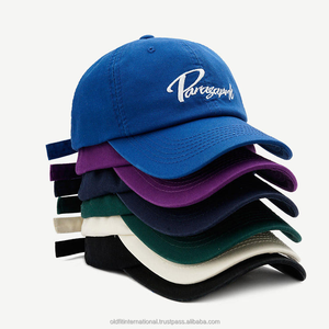 Gorra de béisbol con bordado liso sin estructura de 6 paneles personalizada al por mayor, sombrero de papá verde de Old-Fit International - Product Image 5