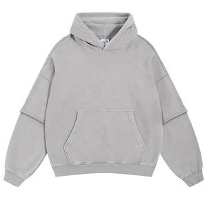 Sudadera con Capucha de Primera Calidad con Lavado Ácido, Personalizada con Estampado, Ropa Urbana para Uso en Exteriores, Estilo Clásico para Invierno - Product Image 4