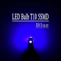Ampoule LED PA-HYUGA T10 5SMD 5050 SMD en gros, 7 couleurs, 1W, ajustement universel pour intérieur de voiture (plafonnier/lumière de lecture/lumière de porte), 6V-24V, 360 degrés, CE