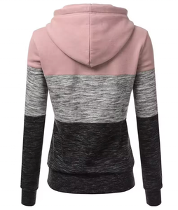 Bulk Wholesale Casual Oversize Heavyweight Color Block French Terry <b>String</b> Full Zip up Hoodies - Product Image 3