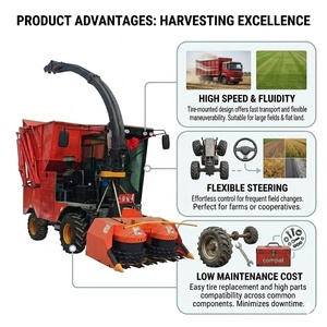 High Efficiency Self Propelled Silage <b>Harvester</b> Chopper – 4 Row <b>Corn</b> Forage Cutter Machine for Dairy Farm - Product Image 5