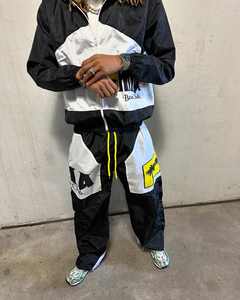 Streetwear <b>Men</b> Windbreaker Shorts and Jacket Sets Short Tracksuit <b>Mens</b> Reflective <b>Zip</b> <b>up</b> Nylon Two Piece Windbreaker Tracksuits - Product Image 1