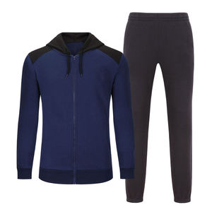 Logo personnalisé Ensemble de survêtement pour hommes Veste à fermeture éclair en gros et pantalon de jogging Vêtements de sport pour salle de sport Fitness Training Jogging Suit - Product Image 4