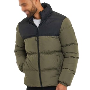 <b>Men's</b> Two-Tone Waterproof Polyester Puffer Jacket Lightweight Hooded High Street Style Customized OEM Design New Arrival - Product Image 1
