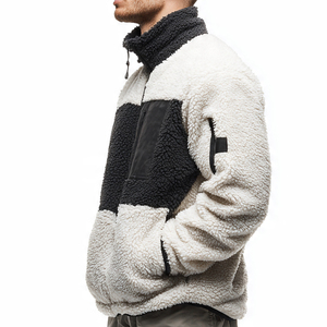 Veste en polaire lourde pour homme, veste en polaire sherpa à fermeture éclair pour l'extérieur en hiver - Product Image 3