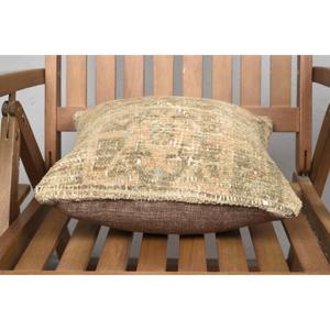 หมอนผ้าขนแกะสีเบจถักลายแคนธา14x14นิ้วสไตล์วินเทจผ้าหนานุ่มสำหรับใช้บนพื้น - Product Image 5