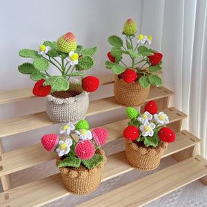 Handmade Crochet Potted Plants Teacher's Day Christmas Valentine's Day <b>Gift</b> Desktop Car Decoration <b>Gift</b> - Product Image 5