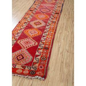 Nuray Hand Knotted Wool Rugs in <b>Red</b> & Orange Geometric Pattern Pae-4330 for Home Use - Product Image 2
