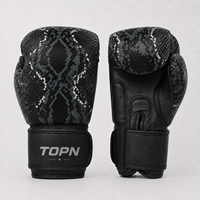 Gants de boxe en cuir PU 10oz avec logo personnalisé, motif peau de serpent, OEM ODM, entraînement professionnel, sparring, Muay Thai, Kickboxing, MMA, hommes, femmes