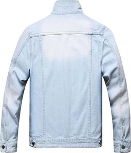 Best Selling Winter Fashion Washed Heavy Craft Embroidered Denim Custom <b>Jacket</b> <b>Men's</b> 100% Cotton Waterproof Breathable New - Product Image 2