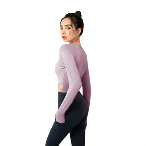Haut de yoga et ensembles de fitness en spandex à séchage rapide Style solide avec design imprimé Vêtements de sport à séchage rapide - Product Image 4