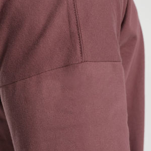 <b>White</b> Cotton High-Neck Track Top <b>Sweatshirt</b> Long Sleeves with Fastening Digital Printing Plain Dyed for Autumn Season - Product Image 4