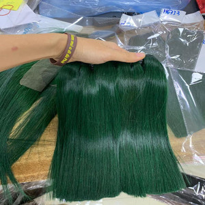 วิกผมสำหรับผู้หญิงผิวดำวิกผมดิบสีเขียวสุดเท่ผมตรงทรงกระดูก - Product Image 5