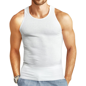 Camiseta informal de entrenamiento para hombre, camiseta elástica de algodón para gimnasio con marca personalizada - Product Image 2