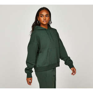 Ensemble deux pièces pour femme, coupe régulière, hiver, uni, vintage, sweat à capuche et pantalon de jogging, doux, pour tous les jours - Product Image 3