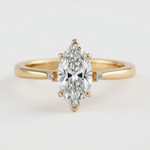 แหวนหมั้นเพชรสีขาวมาร์คีส์สีทอง18K สำหรับผู้หญิงทันสมัยโรเดียมชุบเครื่องประดับชั้นดีสำหรับงานแต่งงานงานเลี้ยง VVS1ชัดเจน - Product Image 1