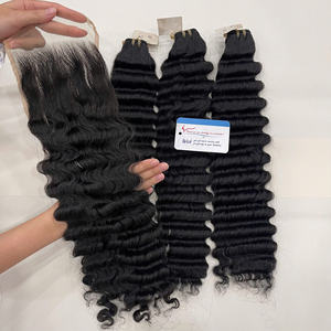 Fournisseur de premier plan, cheveux ondulés profonds, couleur naturelle, extensions de cheveux humains 100% vietnamiens - Product Image 1