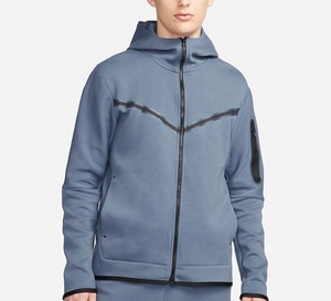 Venta al por mayor nuevo logotipo personalizado 100% Sudadera con capucha de algodón de peso pesado Streetwear de gran tamaño con cremallera para hombres XS tamaño con patrón impreso - Product Image 4