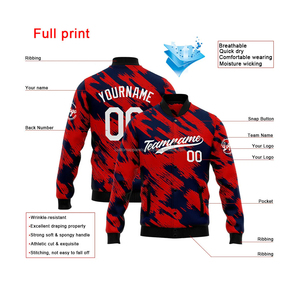 แจ็คเก็ตวาร์ซิตี้ผู้ชายสุดเท่ MCACVJ-218 คอตั้ง ปักโลโก้ด้านหน้า ตัดเย็บไร้รอยต่อ ผ้าวูล ระบายอากาศ กันลม - Product Image 2