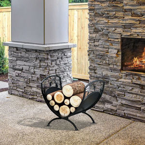 Large Size Solid Iron <b>Log</b> Rack in Designer Style Perfect for Indoor Outdoor Fireplace and Fire Pit Wood Storage - Product Image 1