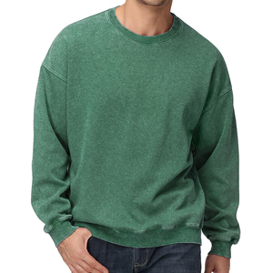 Sweat-shirt délavé à l'acide, col rond, taille personnalisée, motif uni, 100% coton, basiques, sweat-shirt délavé à l'acide pour homme, meilleur produit d'hiver - Product Image 5