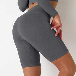 2025 pantalones cortos de entrenamiento de cintura alta para mujer, pantalones cortos de motorista de cintura alta para levantamiento de gimnasio, pantalones cortos de botín con glúteos hechos por Pakistán - Product Image 6