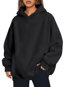 Sweat à capuche unisexe uni surdimensionné sans ficelle Pull à capuche vierge de créateur à épaules tombantes pour hommes et femmes Vêtements Streetwear - Product Image 3