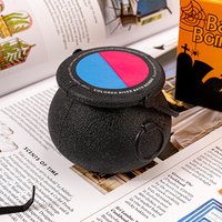 Coffret Cadeau de Bombes de Bain Effervescentes Bio Hydratantes Véganes en Forme de Crâne 'Witch Brew Cauldron' Lavande Vanille