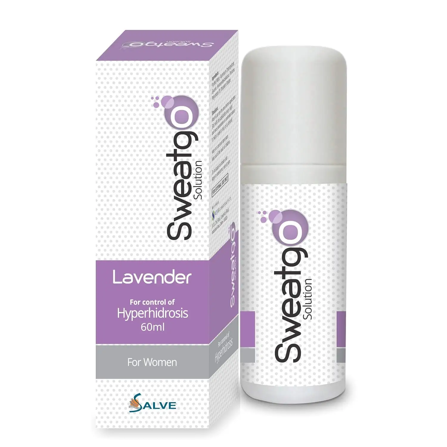 Salve Sweatgo Hiperhidrosis Sudor para una Piel Saludable para Mujeres en Exclusivo Lavanda DE LA Mujer EN EL Exclusivo DE LA Lavanda DE LA Mujer DE LA Fragrance-60ml